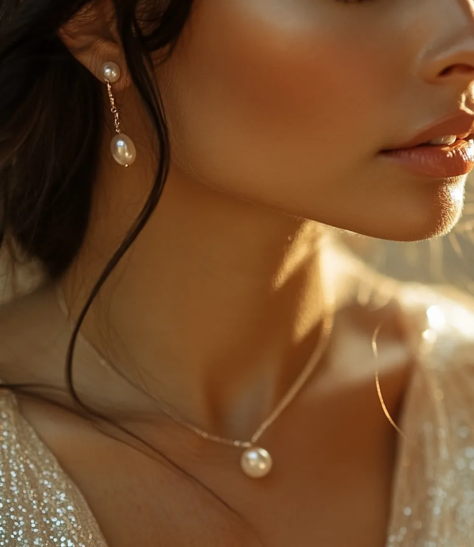 Close-up beauty portrait with warm luminous skin